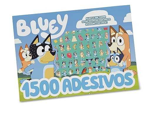 Bluey Prancheta para Colorir com 1500 Adesivos