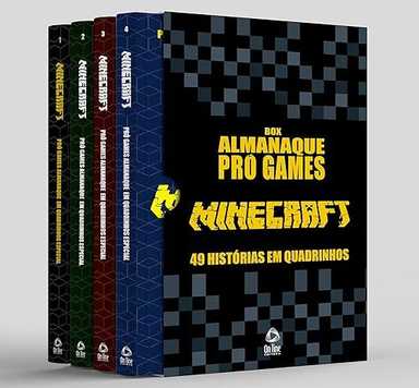 Coleção Pró-Games Almanaque em Quadrinhos Minecraft - Box com 4 Livros